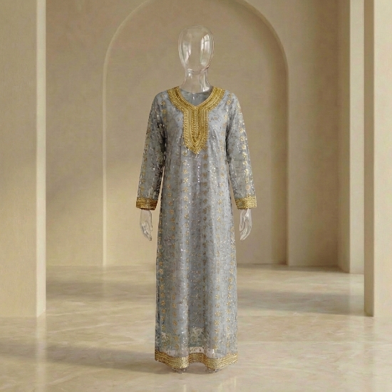 صورة مخور مطرز شيفون لبة