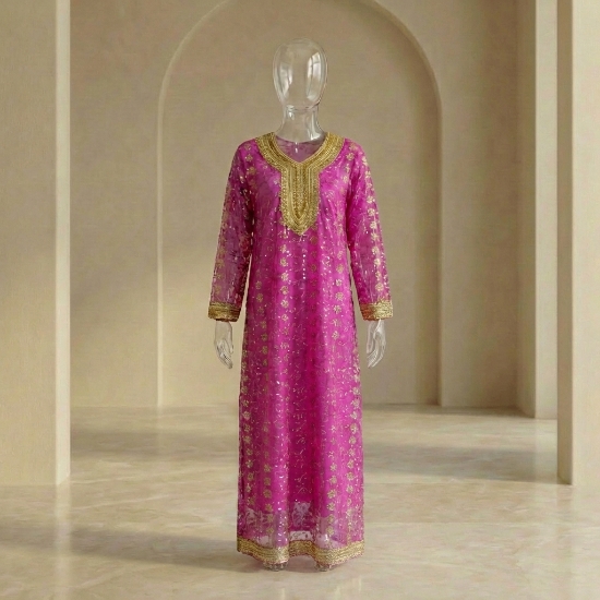 صورة مخور مطرز شيفون لبة