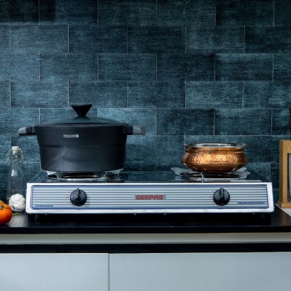 صورة موقد غاز 2 عيون جيباس استيل موديل GGC31033