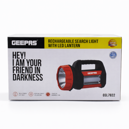 صورة كشاف يدوي LED مع ضوء جانبي جيباس موديل GSL7822