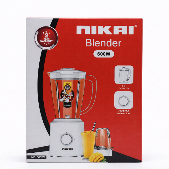 صورة عصارة كهربائية 1.5 لتر وطاحونة نيكاي موديل NB1600TX
