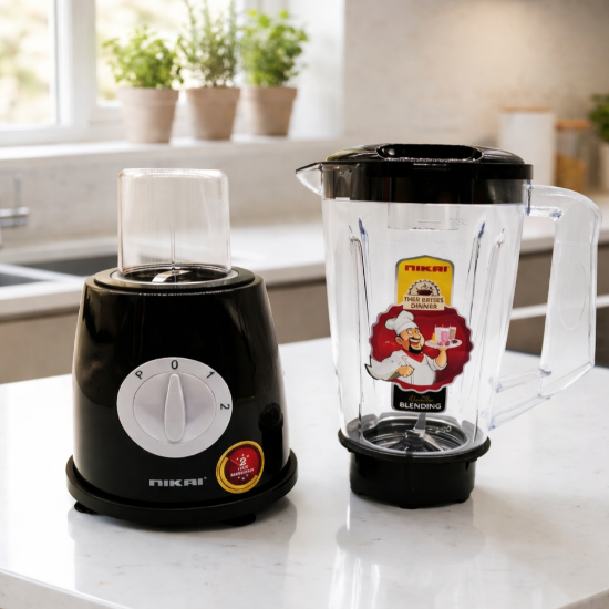 صورة عصارة كهربائية 1.5 لتر وطاحونة نيكاي موديل NB1500AX