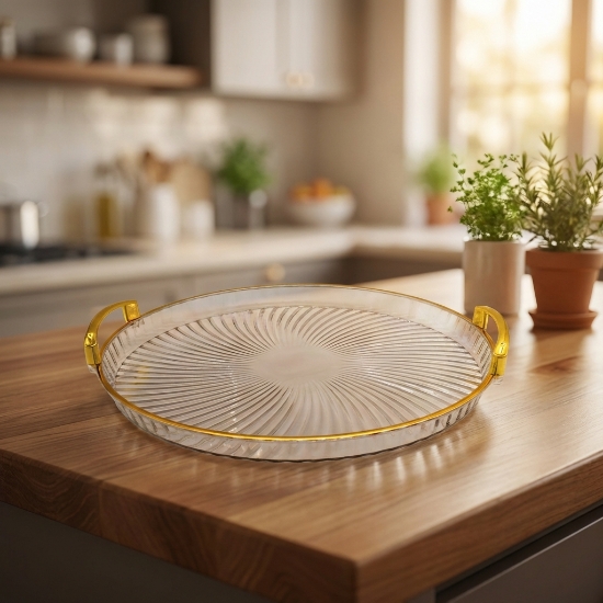 صورة صينية تقديم اكريليك مدور موديل LUXCW-192