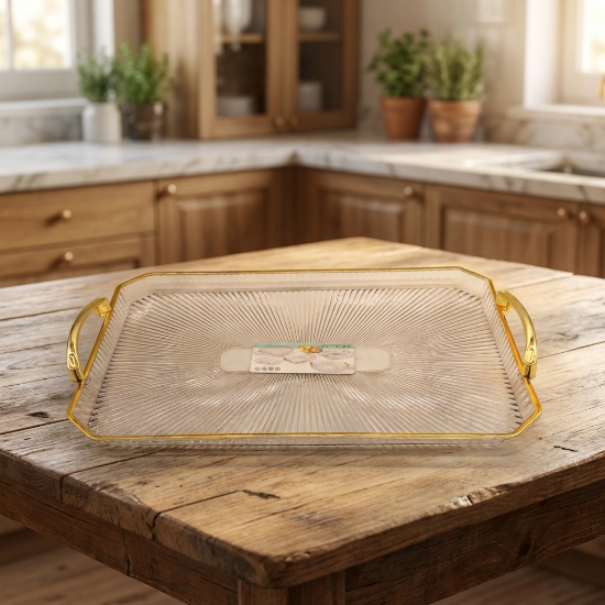 صورة صينية تقديم اكريليك مذهب موديل LUXCW-193