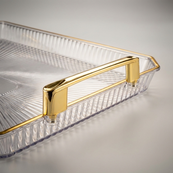 صورة صينية تقديم اكريليك مذهب موديل LUXCW-193