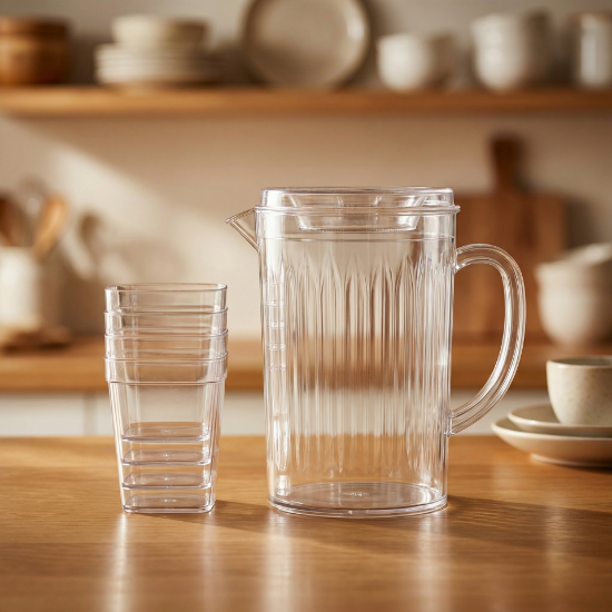 صورة جيك اكريليك شفاف 1.8 لتر مع 4 أكواب موديل 9363