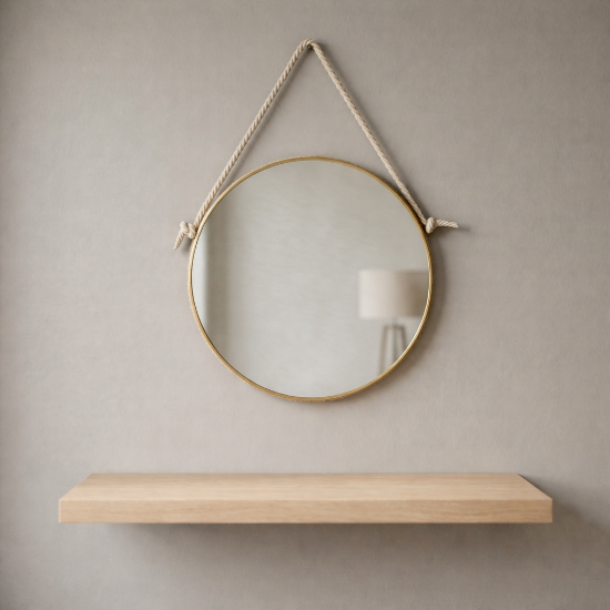 صورة مرآة حائط ذهبية دائرة G-4