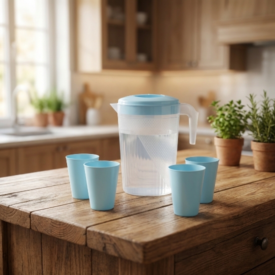 صورة جيك بلاستيك 3.5 لتر مع الأكواب Y32-386398+8652-4+386518-Y32+4-8620