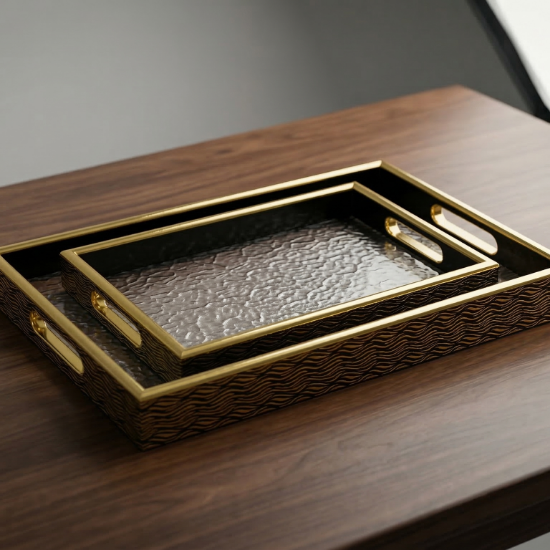 صورة شيال 2 حبة مذهب اكريليك مموج