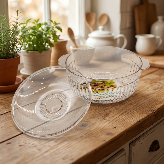 صورة علبة حلويات اكريليك وسط سادة