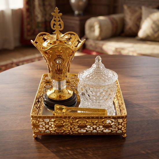 صورة طقم مبخرة مع سكرية موديل W2128
